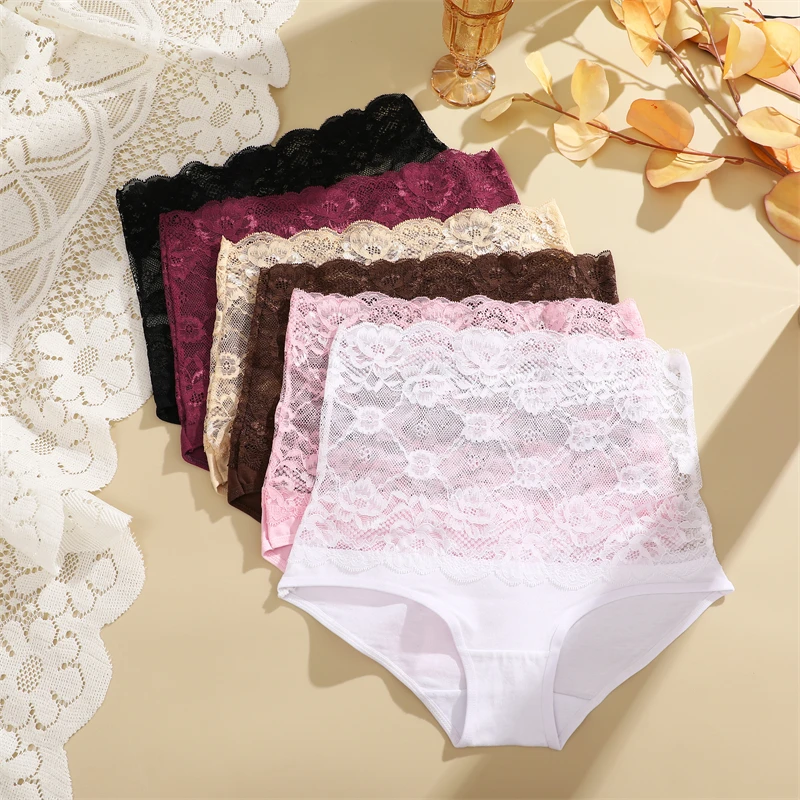 Women\'s High Waist Panties Seamless Lace Sports Silk Satin Boxers Underwear Female Lovely Brief Cozy Lingerie Intimate Underpant