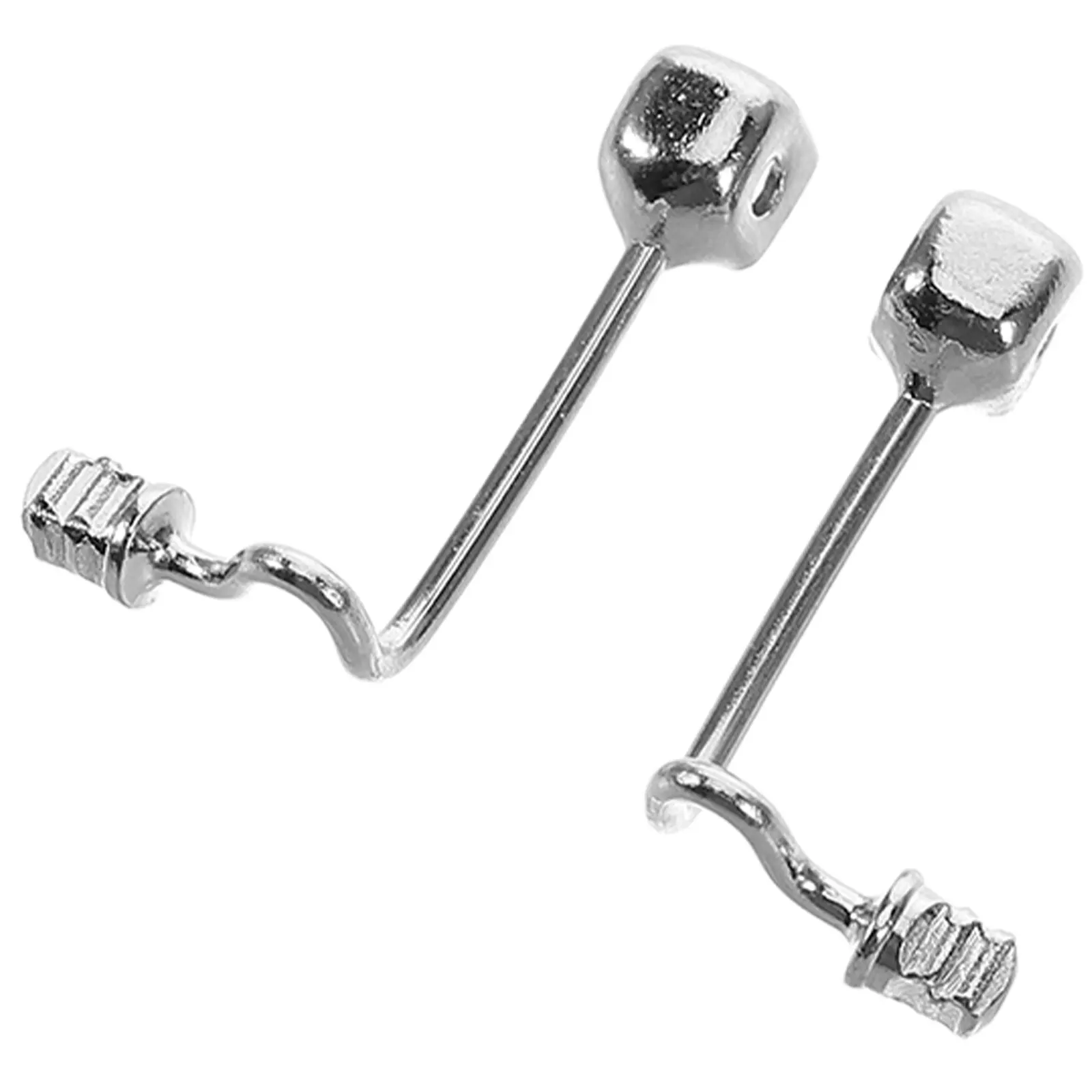 

2pcs Stainless Steel Eyeglasses Nose Arm Replacement Metal Nose Holder For Glasses Frame Repair Bridge Support Screw Type Square