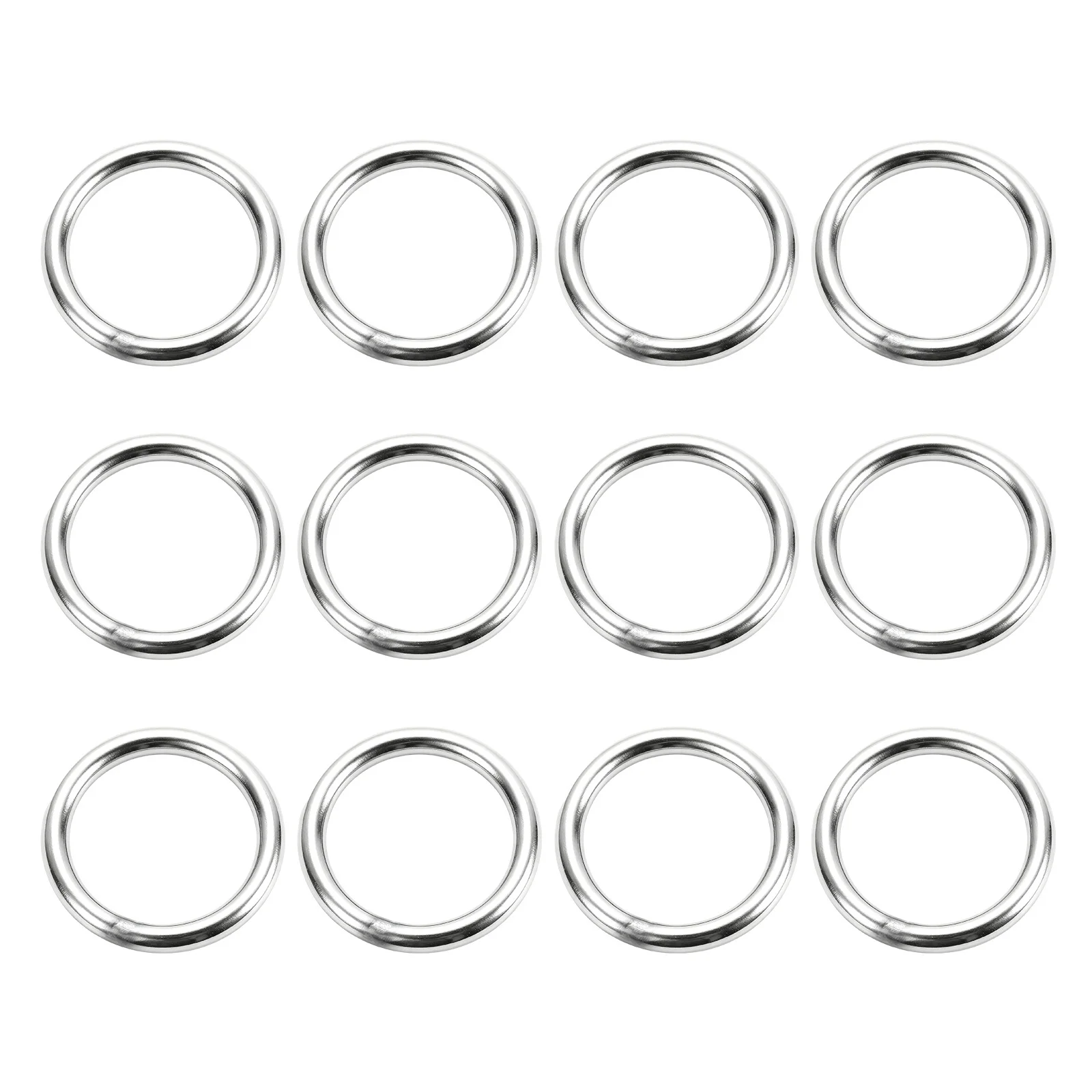 

12 шт. сварных колец из нержавеющей стали, большие металлические кольца для рукоделия, сверхпрочные соединительные кольца, аксессуары для изготовления ювелирных изделий, морское применение