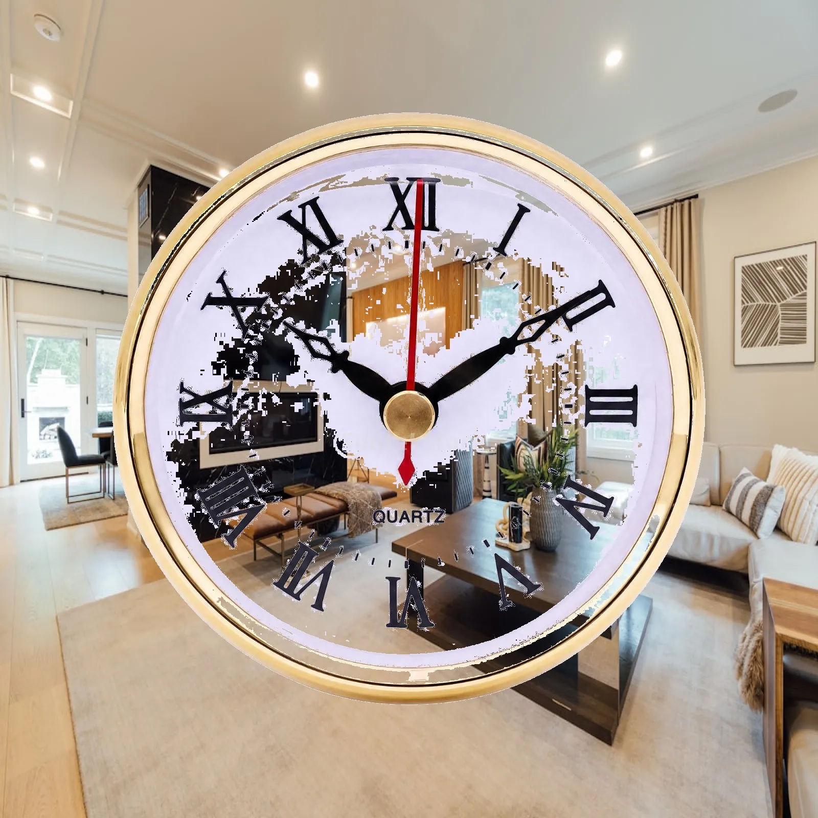 Quartz Clock Insert 80mm Quartz Clock Movement Compact Long-Lasting for Hobbyists