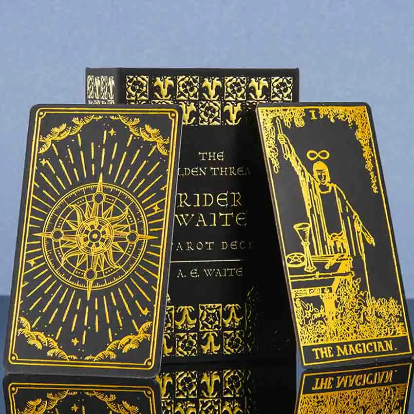 12x7 cm The Golden/Silver Thread Tarot Beginner Card Game Paper Manual