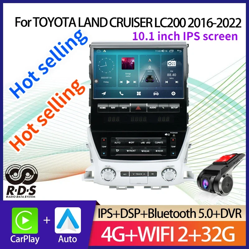 Android 11 Car GPS Navigation For TOYOTA LAND CRUISER LC200 2016-2022 Years Car Radio Stereo Multimedia Player