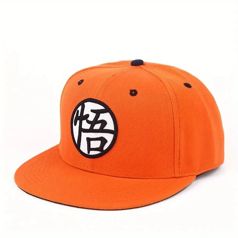 Anime Dragonbal Seven Dragon Balls Sun Wukong Turtle Character Flat Brim Hat Embroidery Baseball Cap Hip Hop Hat