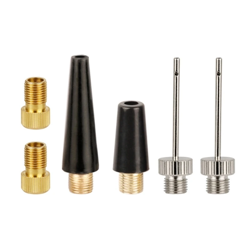 Road Bike Tire Valves Adapters Balls Needle Nozzle Inflator Adapter Enduring