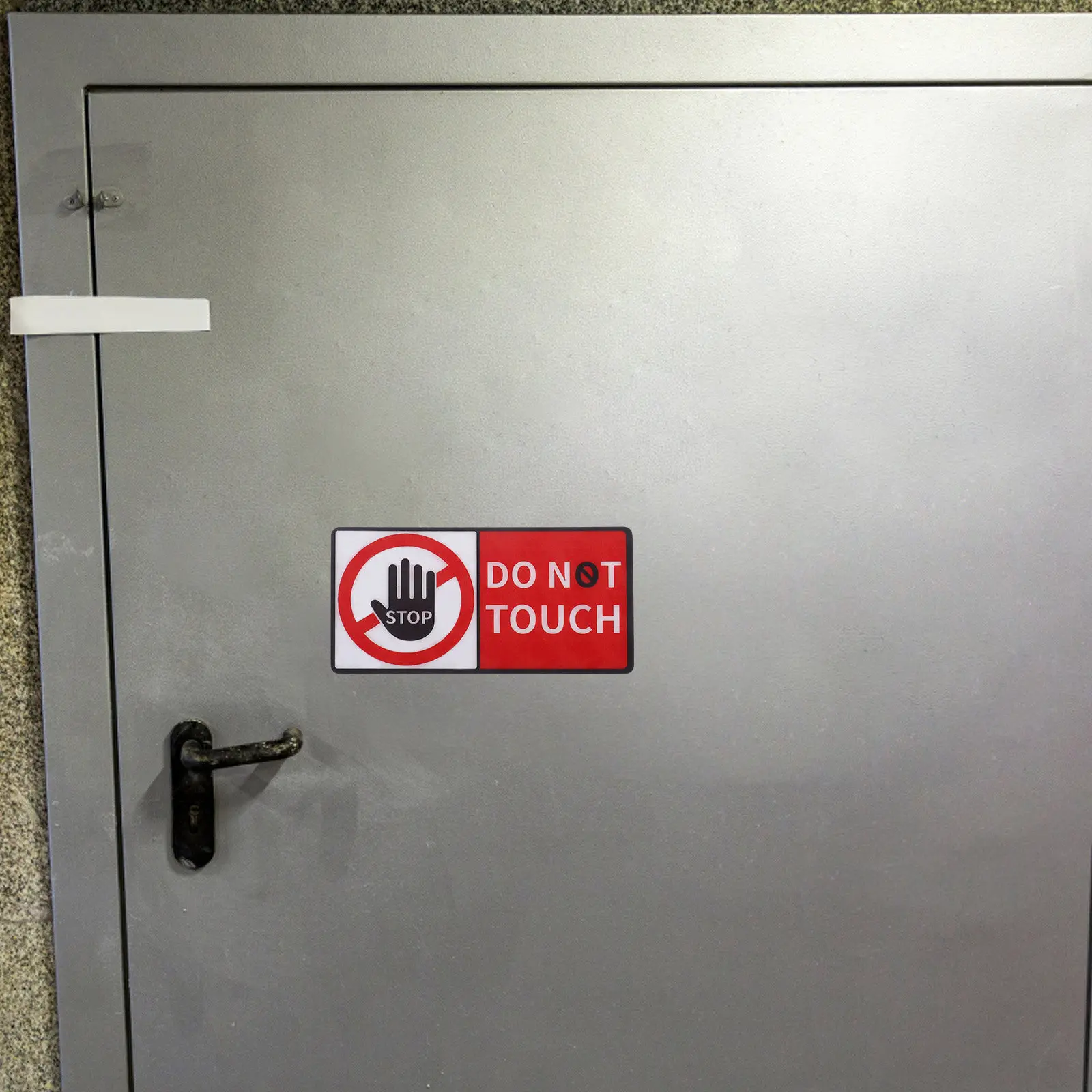 

4 Sheets Do Not Touch Warning Sticker Strong Adhesive Safety Label for Machinery Equipment Wall Glass Surface Application