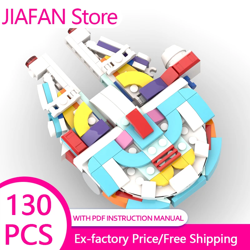 Science Fiction Interstellar Spaceship MOC Colorful Building Block Model Assembly Toy Children's Educational Birthday Gift