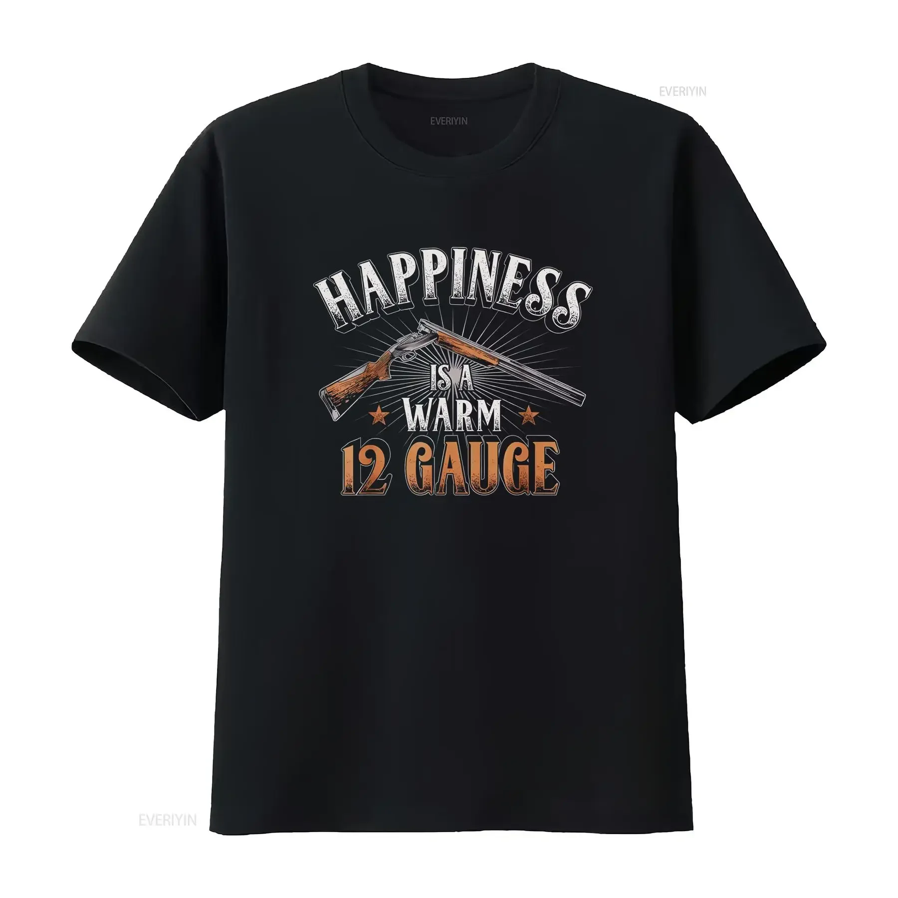 Happiness Is Warm 12 Gauge Novelty Skeet Trap Sporting Clays T Shirt vintage Washed Breathable Comfortable Versatile vintage