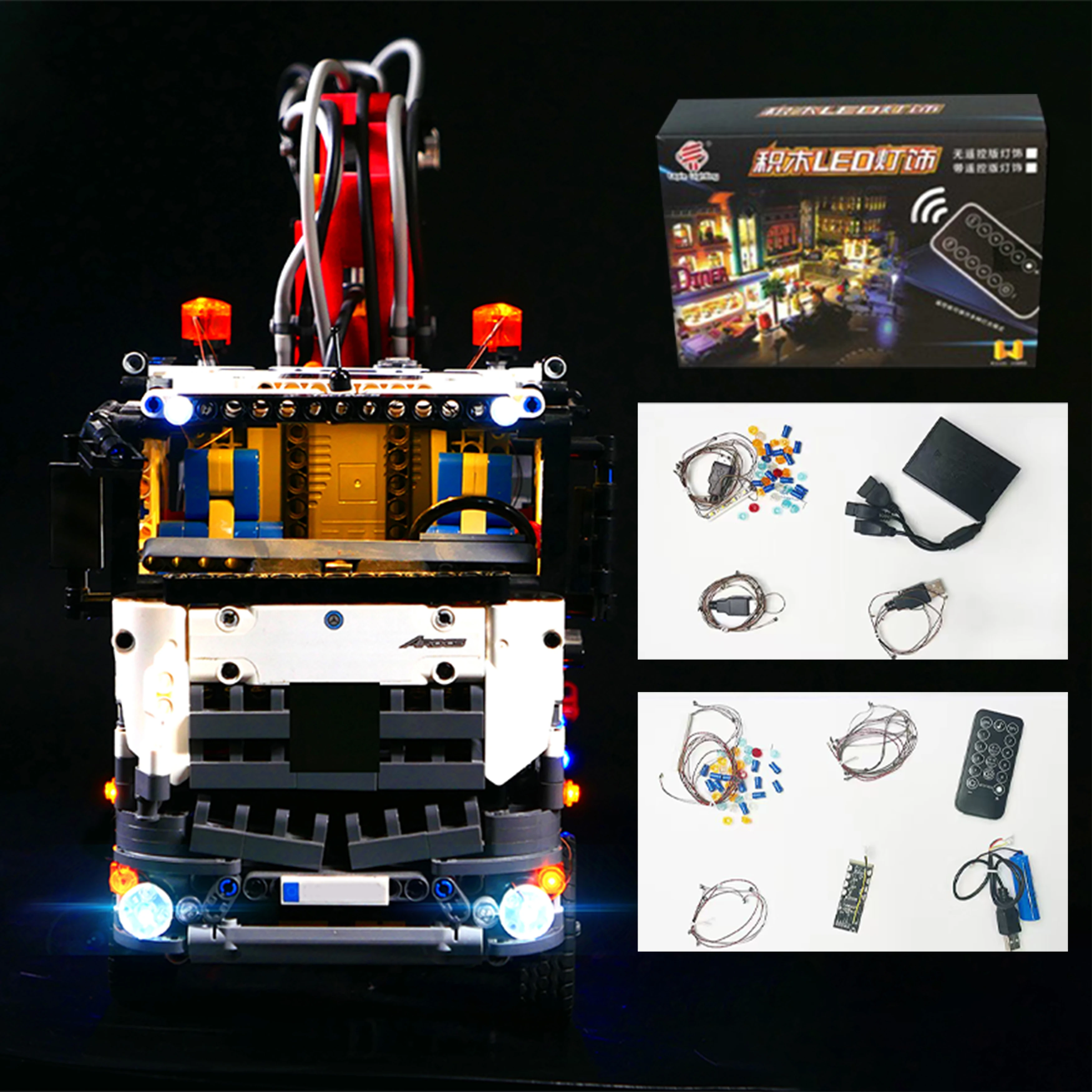 

Building Block LED Lighting Set for 42043 Technic Construction Truck Model, Creative Decorative Light Accessories for Display