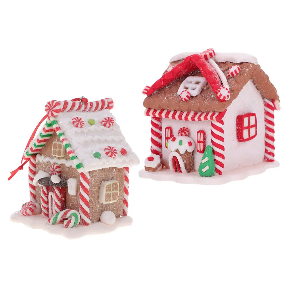 2 قطعة الحلي الزنجبيل زينة عيد الميلاد خفيفة الوزن PVC غريب الأطوار اللمس شجرة عيد الميلاد قلادة الزنجبيل شجرة الزينة