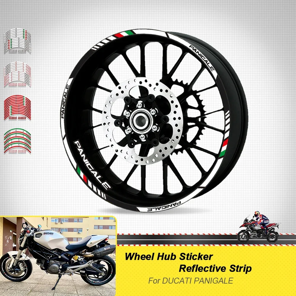 New Motorcycle Sticker Wheels Waterproof Stripe Rim Tire Decals Accessories Set For DUCATI 899 959 1199 1299 Panigale R V4 V2 S