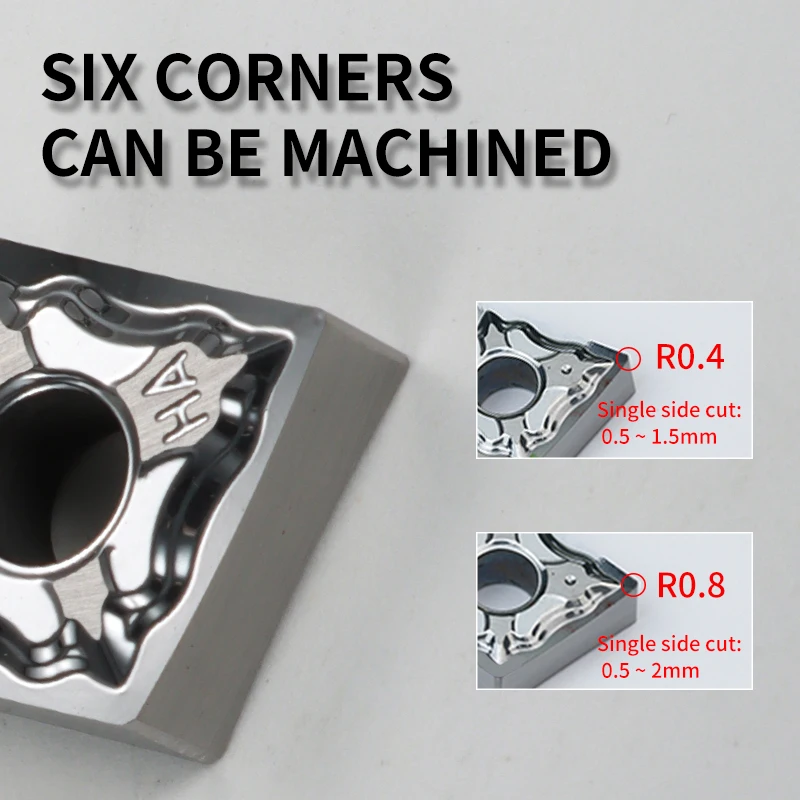 CNMG120404 CNMG120408 H01 Carbide Insert for Aluminum MCGNR/L External Turning Tool Blade Lathe Parts CNC Cutter