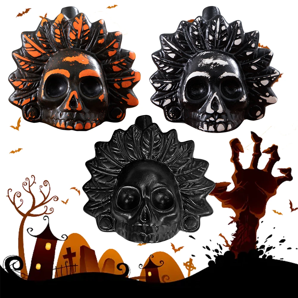 Auténtico silbato azteca escalofriante, silbato de muerte azteca, grito, guerra azteca, accesorios de broma para Halloween, juguetes de ruido para fiestas