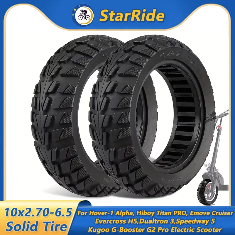 

Сплошная шина 10x2,70-6,5, для Dualtron 3 Speedway 5 Dualtron 3 Speedway 5 Kugoo G-Booster G2 Pro 70/65-6,5, детали бескамерных шин