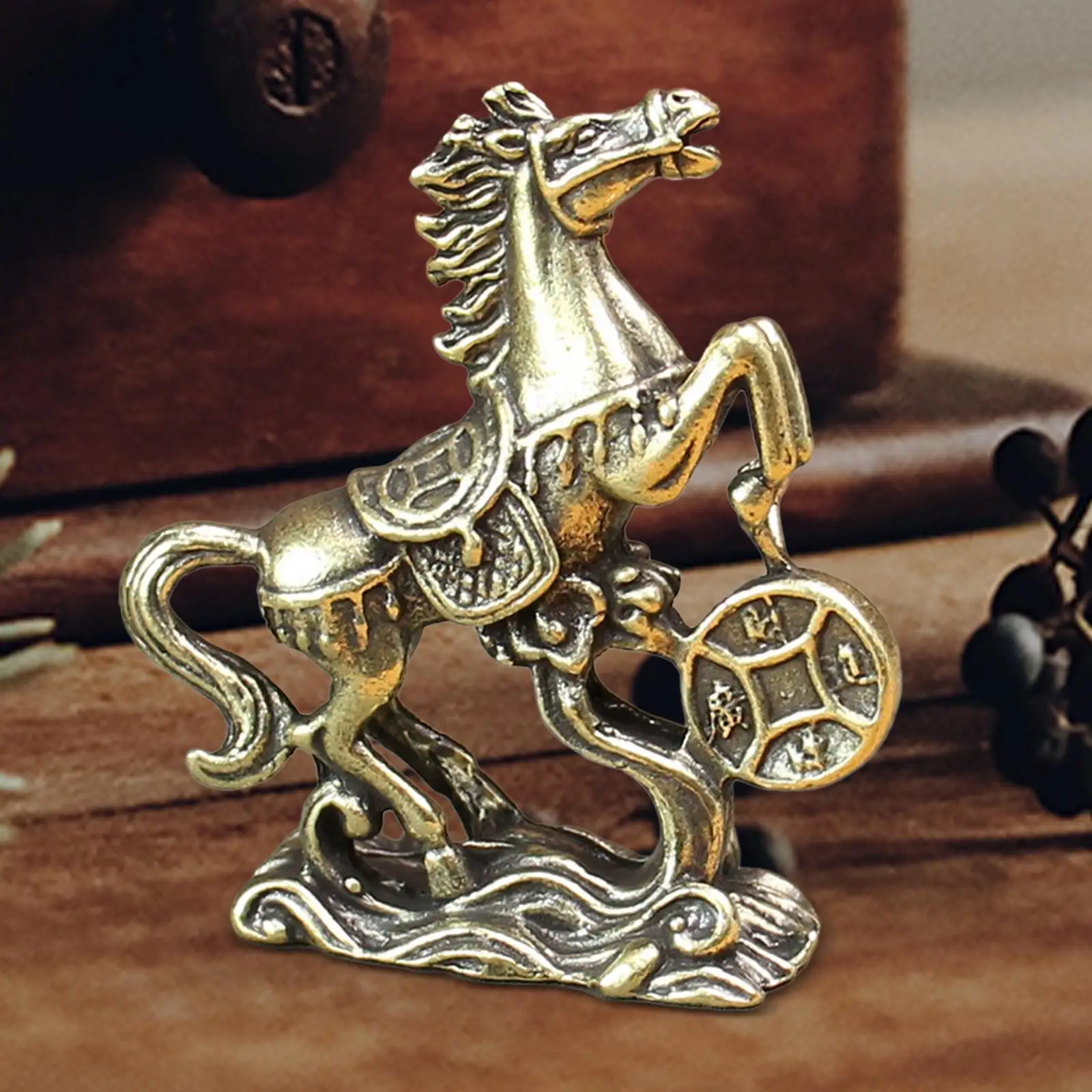 

Horse Figurine Decor Birthday Gift Collectible Horse Ornament Miniature Sculpture for Home Tabletop Bookshelf Office Cabinet