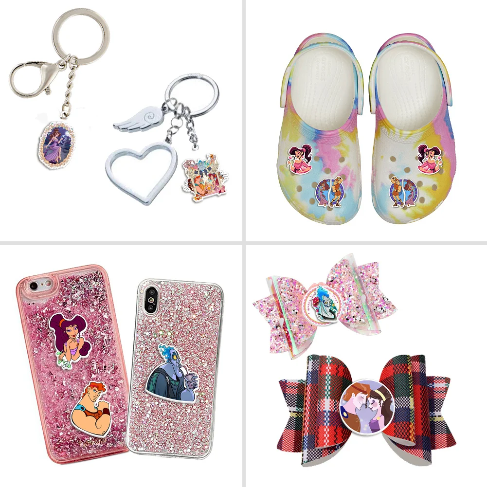 10pcs/lot D H W Resin Planar Transparent Glitter Acrylic Flatback for Badge Hair Bow Keychain Phone Case Decoration Bracelet