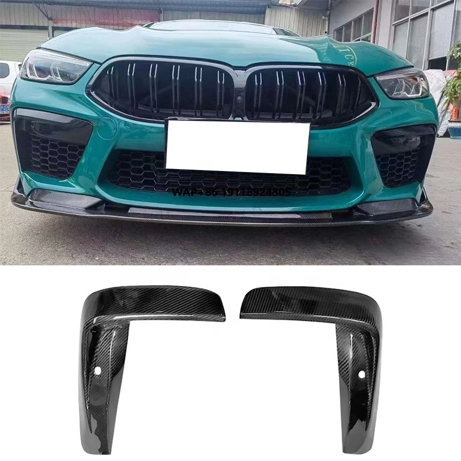 

OEM Style Dry Carbon Fiber Front Bumper Air Ducts for M8 F91 F92 F93 2020-IN New Condition Exhaust Side Splitters Canards 2020+