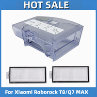 2 In 1 Water Tank Dust Box For Xiaomi Roborock T8/Q7 MAX Sweeping Robot Vacuum Cleaner Parts Dustbin Filters