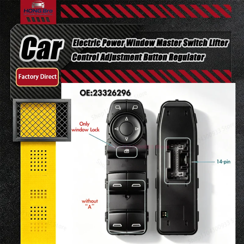 23326296 For GMC Chevrolet Buick Cadillac,Front Left Driver Electric Master Power Window Control Switch Lifter Adjustment Button