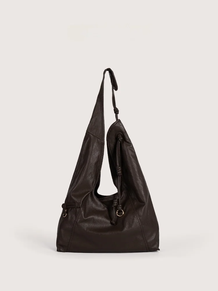 

Dotlyn2025 Новая винтажная мягкая кожаная сумка на одно плечо, большая сумка Capaci для путешествий, модная сумка для подмышек для женщин