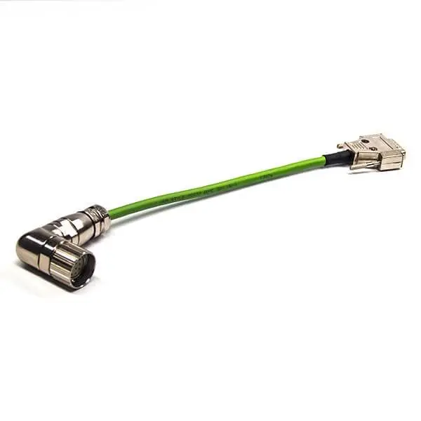 DB15 pin Male Plug to Right Angle M23 12pin Female Servo Signal Connector with Cable 20cm