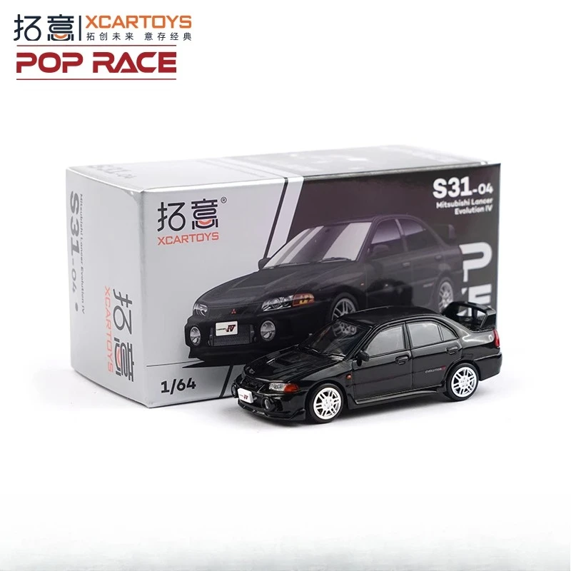 

Литой под давлением POPRACE масштаб 1/34, Mitsubishi Lancer Evolution IV, гоночная модель автомобиля из сплава, Коллекционная игрушка, подарок, сувенир, украшение для дисплея