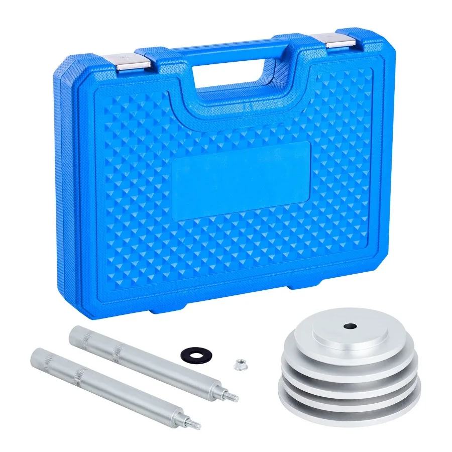 

7-Piece Bearing Press Kit Bearing Race and Seal Driver Set with 5 Bushings Handle Shaft and Extension Rod Durable Bushing Drive