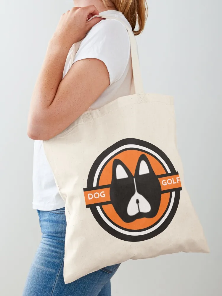 

Dog Golf Orange & Black Tote Bag shopper bags shopping cart bags Beach bag Women's shopper bag