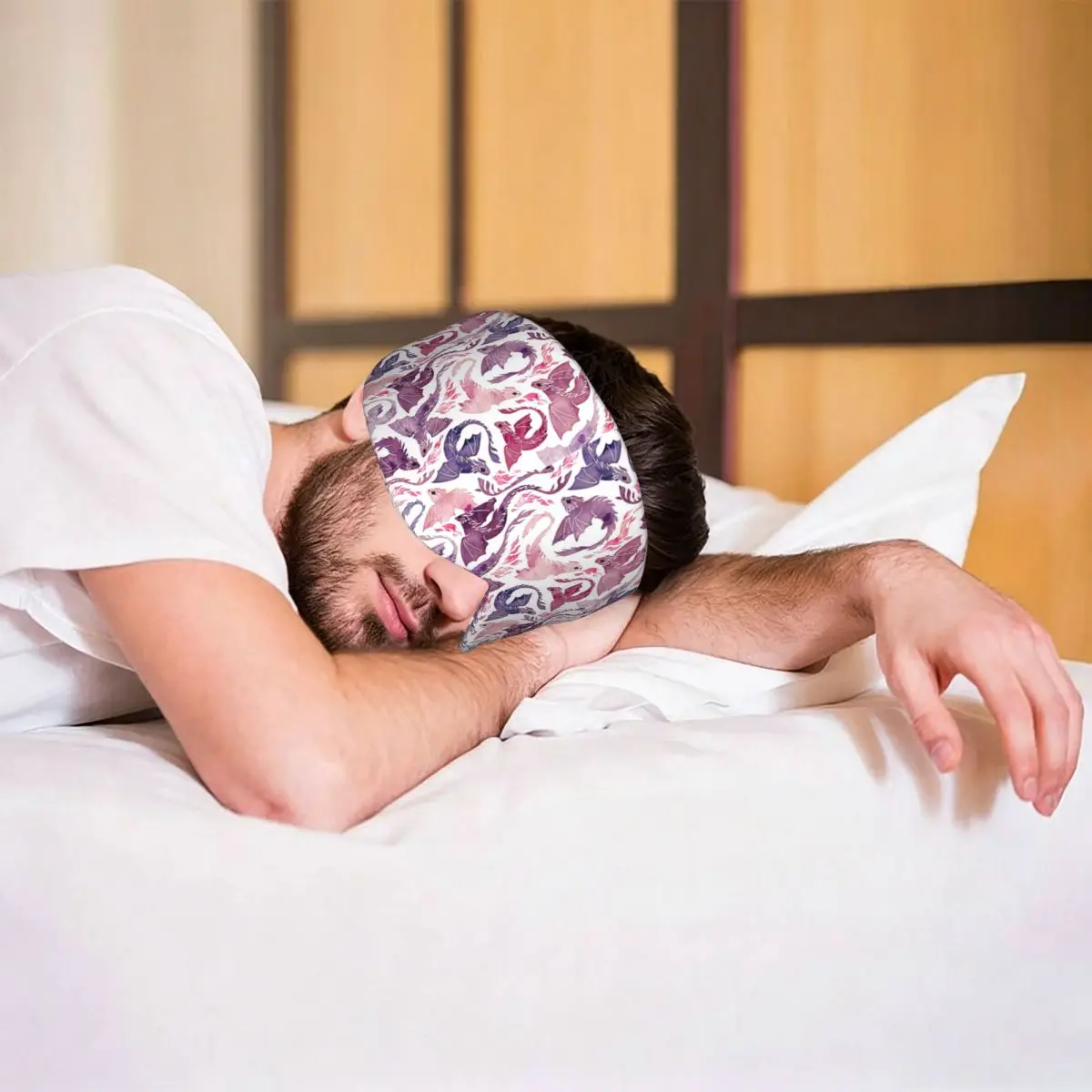 Dragon Fire Pink & Purple sleep eye mask Light Blocking Portable Eye Cover for Girls Boys Office Nap Party Eyeshade eyepatch
