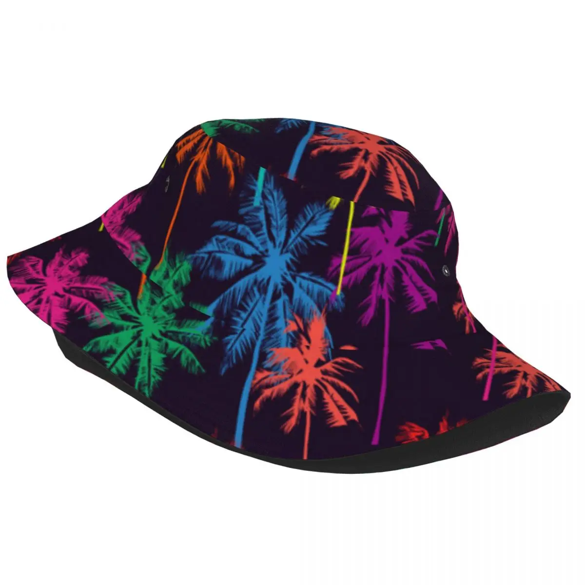 Tropical Palm Trees Bucket Hat Bob Fisherman Cap Outdoor Travel Sun Visor Fashion Panama