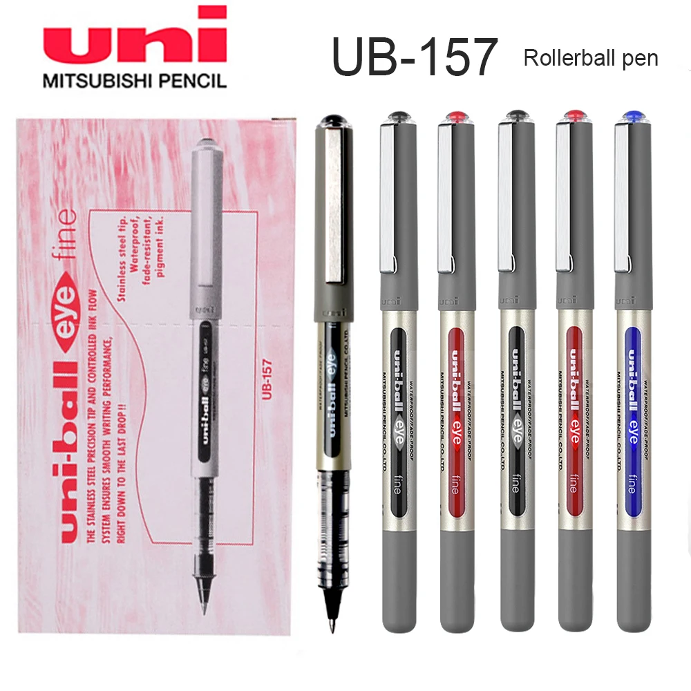 12Pcs/Box Uni Gel Pen UB-157 Straight Liquid Waterproof Rollerball Pen 0.7mm Signature Pen Office Accessories School Supplies