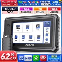 Herramientas de diagnóstico de coche MUCAR VO6, versión Global gratuita de por vida, sistema completo, 28 reinicio, escáner de herramienta de escaneo de Control bidireccional OBD2