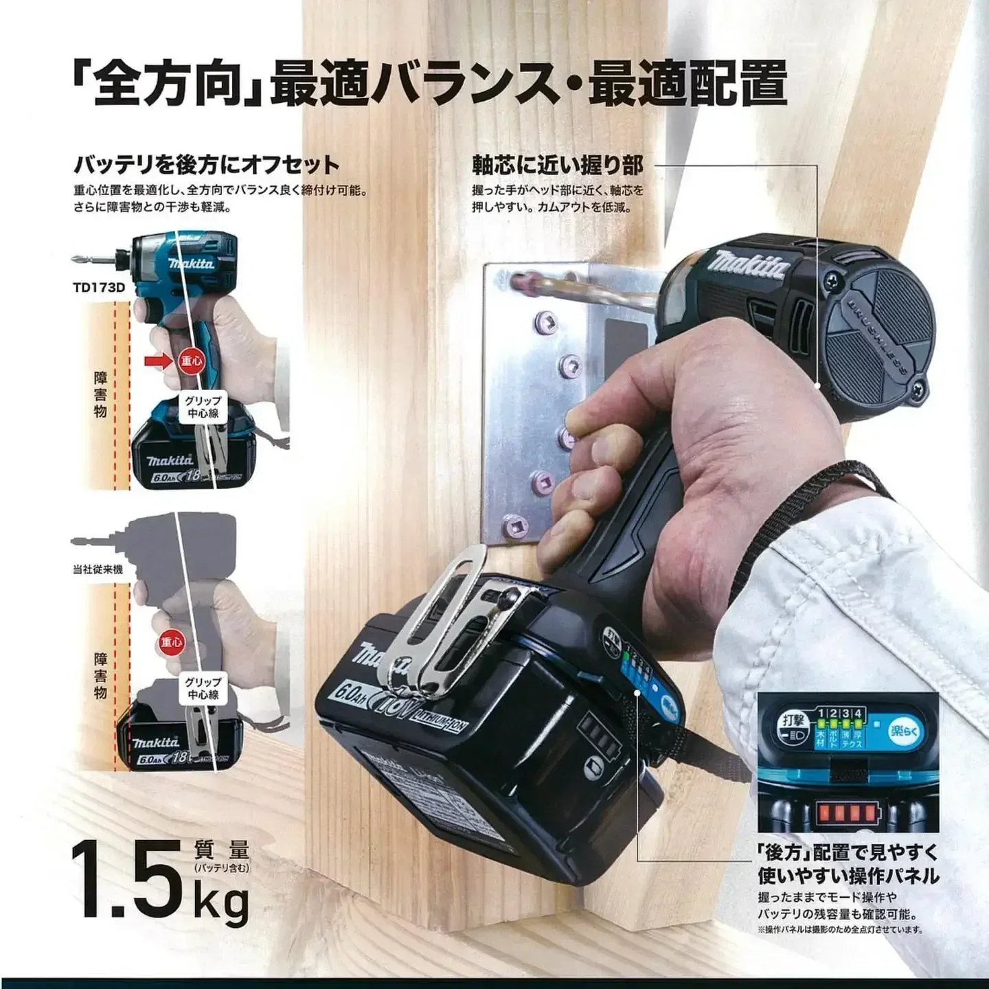 MAKITA DTD173Z Cordless Impact Driver DTD173 Brushless Motor Electric Drill Rechargeable Power Tools Makita DTD173Z01 DTD173Z02