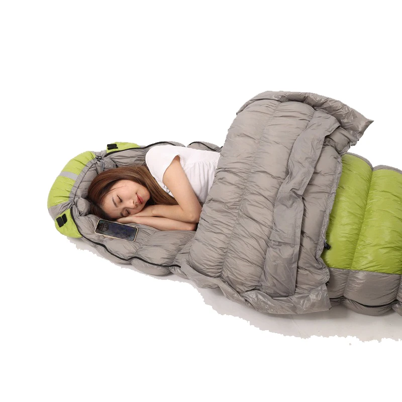 Ultralight 230*90CM Filling 600G/800G/1000G/1200G White Duck Down Mummy Sleeping Bag Outdoor Camping Cold Weather Keep Warm