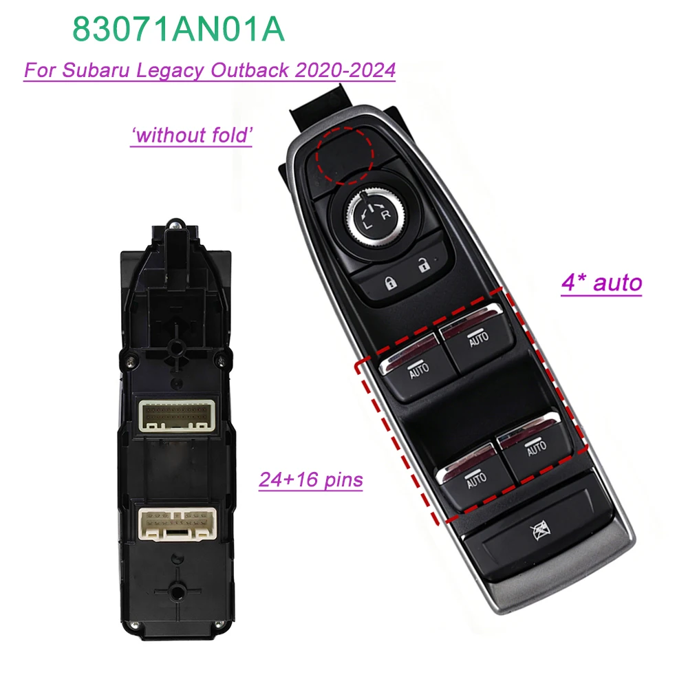 

For Subaru Legacy Outback 2020-2024 Door Electric Vehicle Window Glass Lifters Button Switch 83071AN01A Car Parts