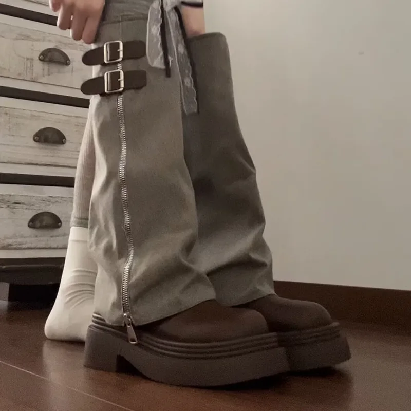 

Длинные сапоги 2026: Новая коллекция весна-осень, не до колена, в стиле кавалерийских сапог, модные сапоги для стильных женщин