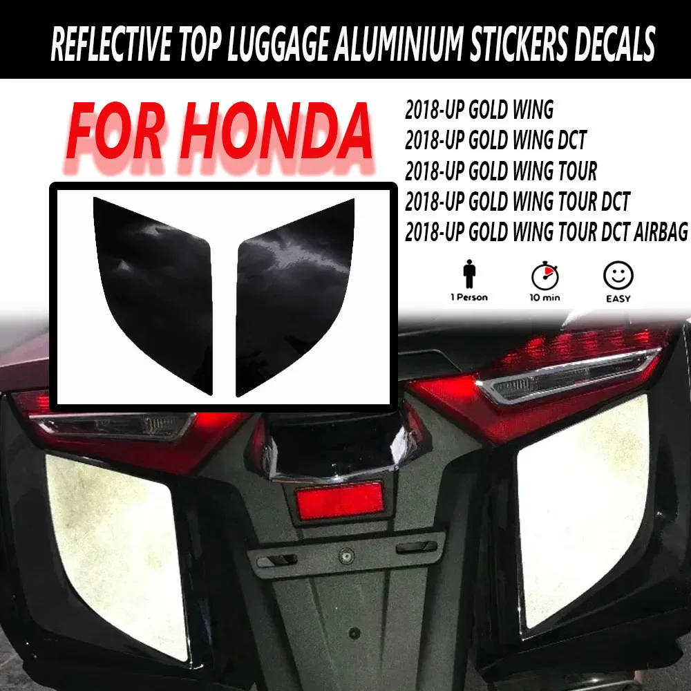 

GL1800 New Motorcycle Accessory Reflective Top Luggage Aluminium Stickers Decals For Honda Goldwing GL1800 F6B 2018 2019 2020