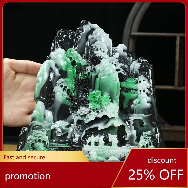 

Hxl jade ornament jade hibiscus stone crafts stone carving home office