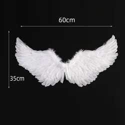 Hot Selling Role-playing Accessories Halloween Wings Props White and Black Children's Adult Angel Feather Wings