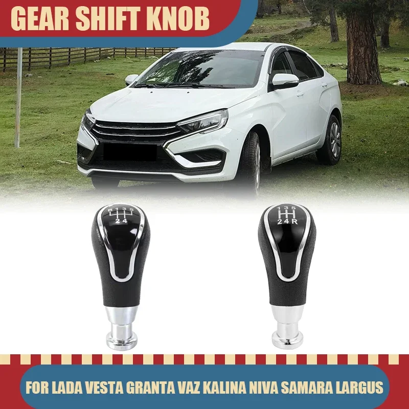 High-quality Car accessories 5 Speed Plastic Car Gear Shift Knob Shifter For Lada Vesta Granta Vaz Kalina Niva Samara Largus
