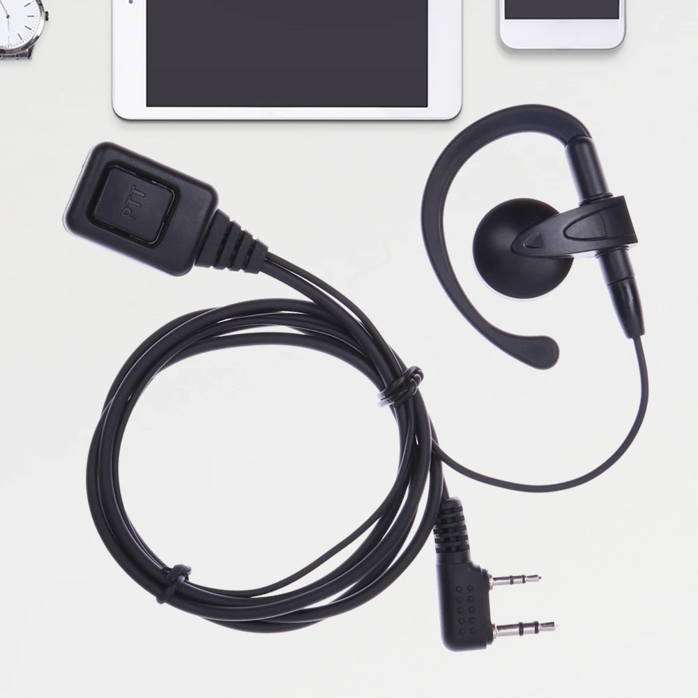 

2 Pin Walkie Talkie Earpiece Headset with PTT Mic Earphone Walkie Talkie Headset Privacy for Baofeng Kenwood Puxing Wouxun Radio