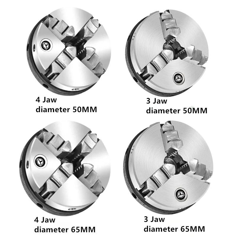 Collet Mini Drill Chuck Wood Lathe STAINLESS STEEL Chuck 4 Jaws 3 Jaw D 50MM/63MM WITH Connecting Rod  Motor Shaft M14*1