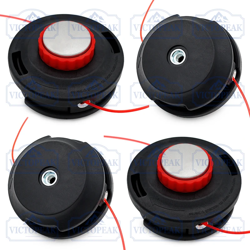 4PCS Brush Cutter Trimmer Head with New Bearings Head Grass Weed Cutter Replacement Parts Garden Power Tool Accessories