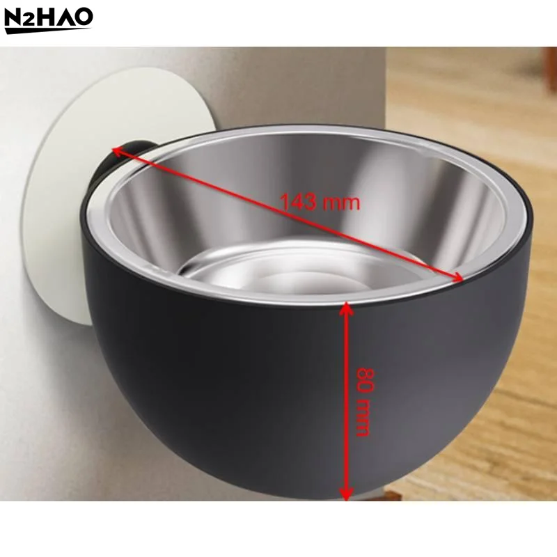 Magnetic Wall-mounted Stainless Steel Dog Bowl, Anti-spill Pet Food Bowl, Elevated Cat Bowl, Dishwasher Safe, Rust-proof
