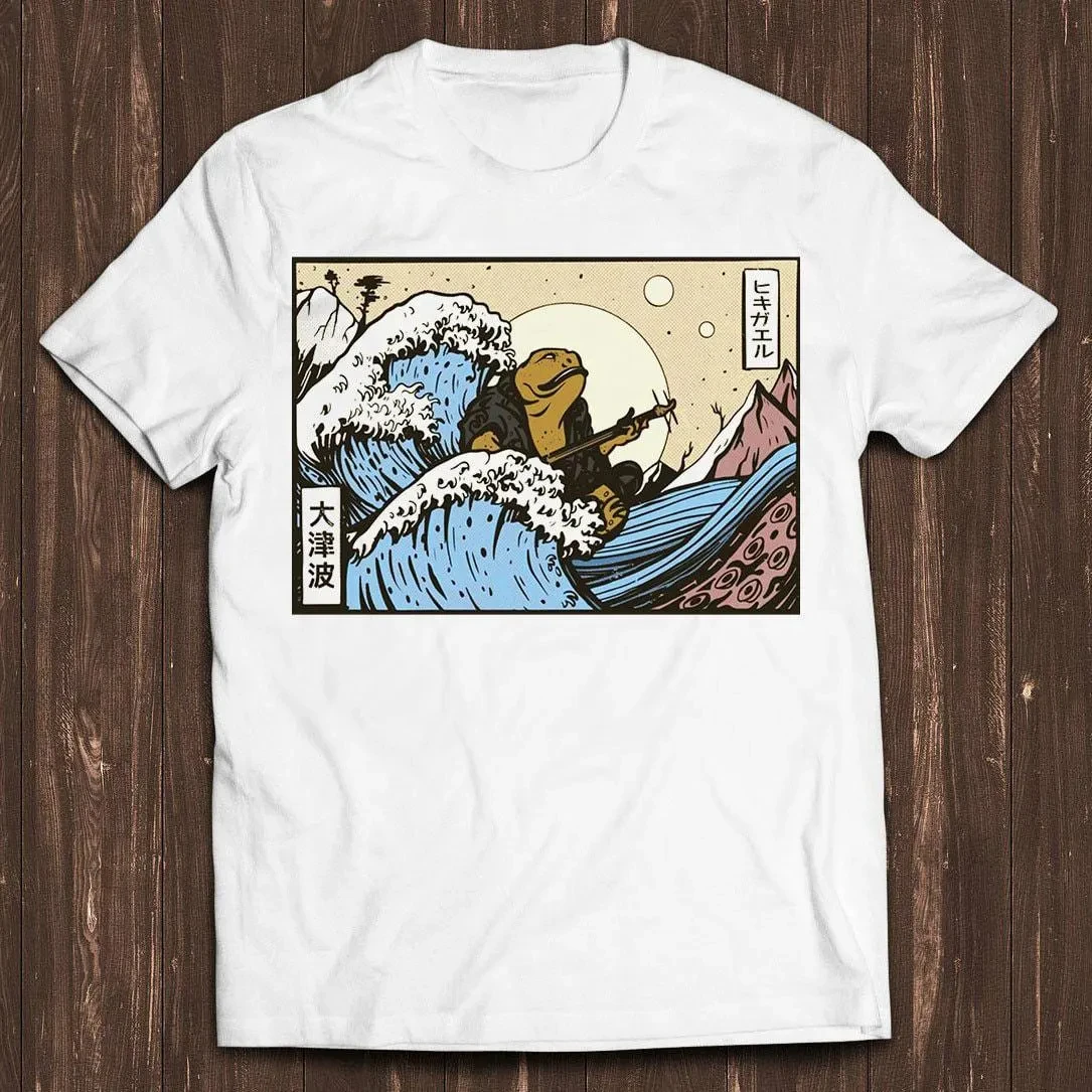 A Funny Gaming Enthusiast Music Gift T-shirt with A Japanese Toad Playing The Banjo From 