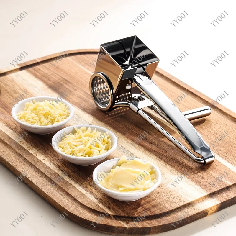 Stainless Steel Rotary Cheese Grater Hand Crank Chocolate Shredder Slicing Tool
