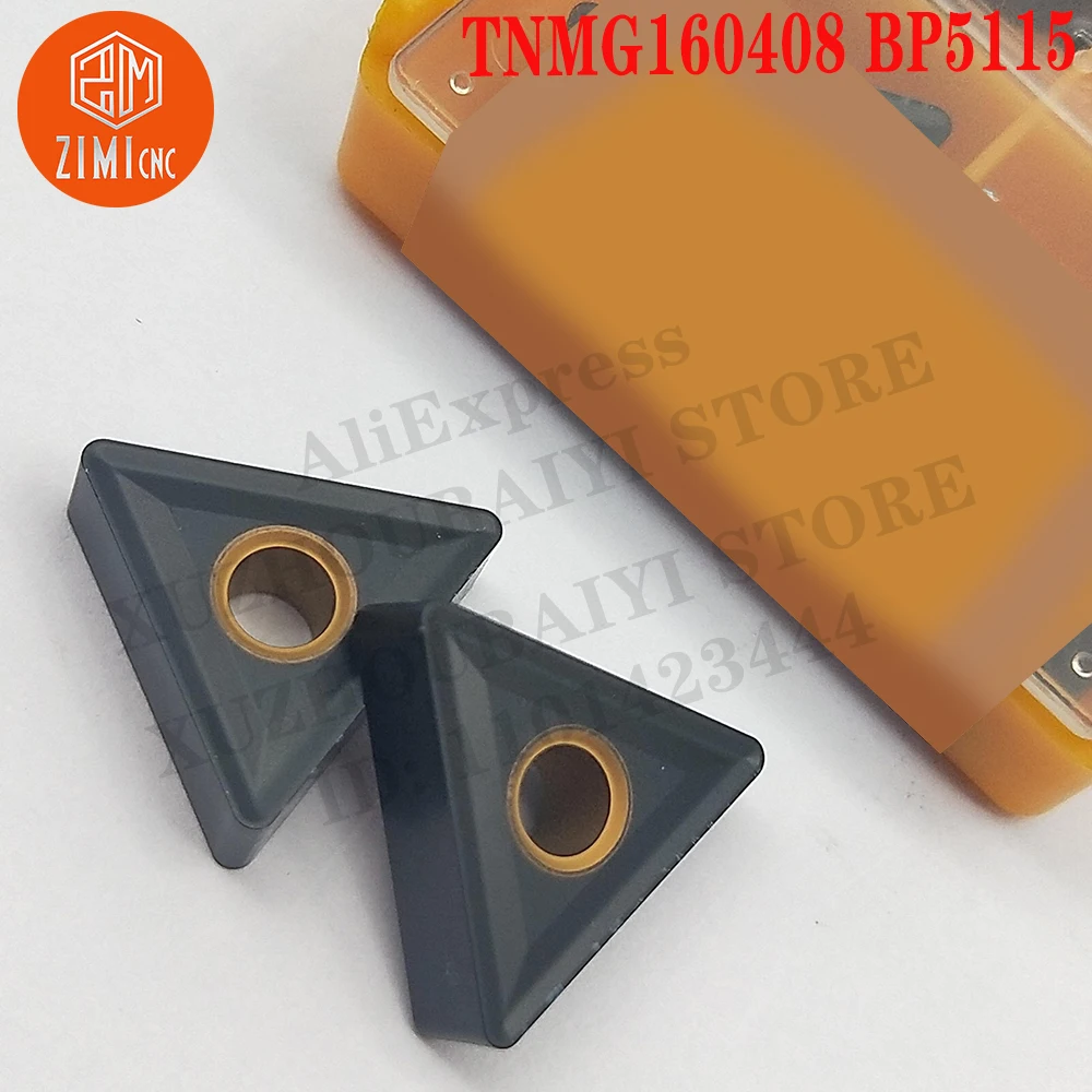 TNMG160408 BP5115 TNMG Inserto de carburo Herramienta de torneado Para corte de metal para acero Mecanizado semiacabado torno pequeño Corte Torneado