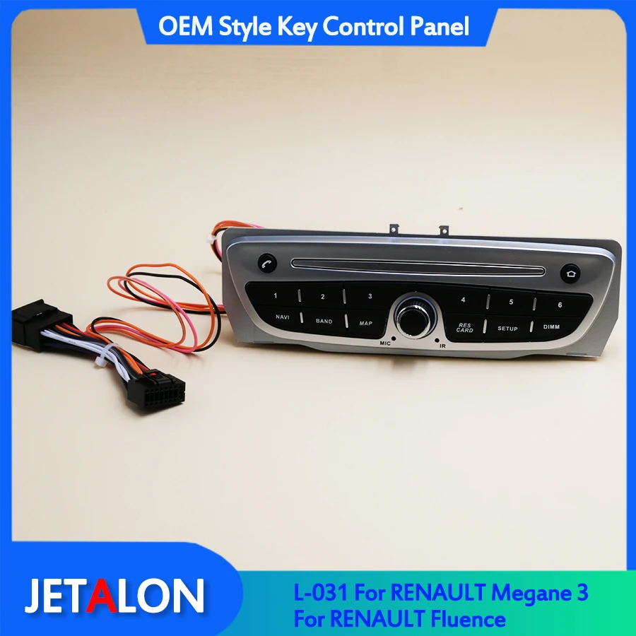 OEM Style Key Control Panel L-031 For RENAULT Megane 3 2008-2014 / RENAULT Fluence 2013-2016 After Market Android Screen