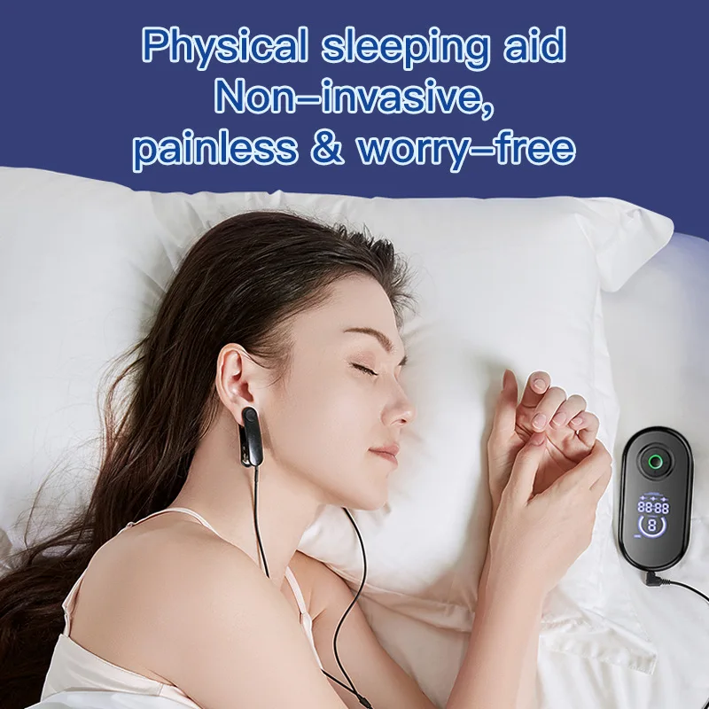 

Smart CES Sleep Aid Device with Ear Clips | Insomnia Relief & Deep Sleep Therapy | Anxiety & Headache Relief Solution