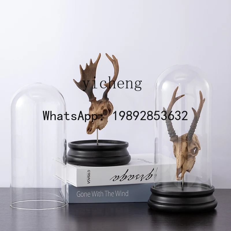 

XX Creative Animal Glass Cover Ornament Home Living Room Decoration Craft