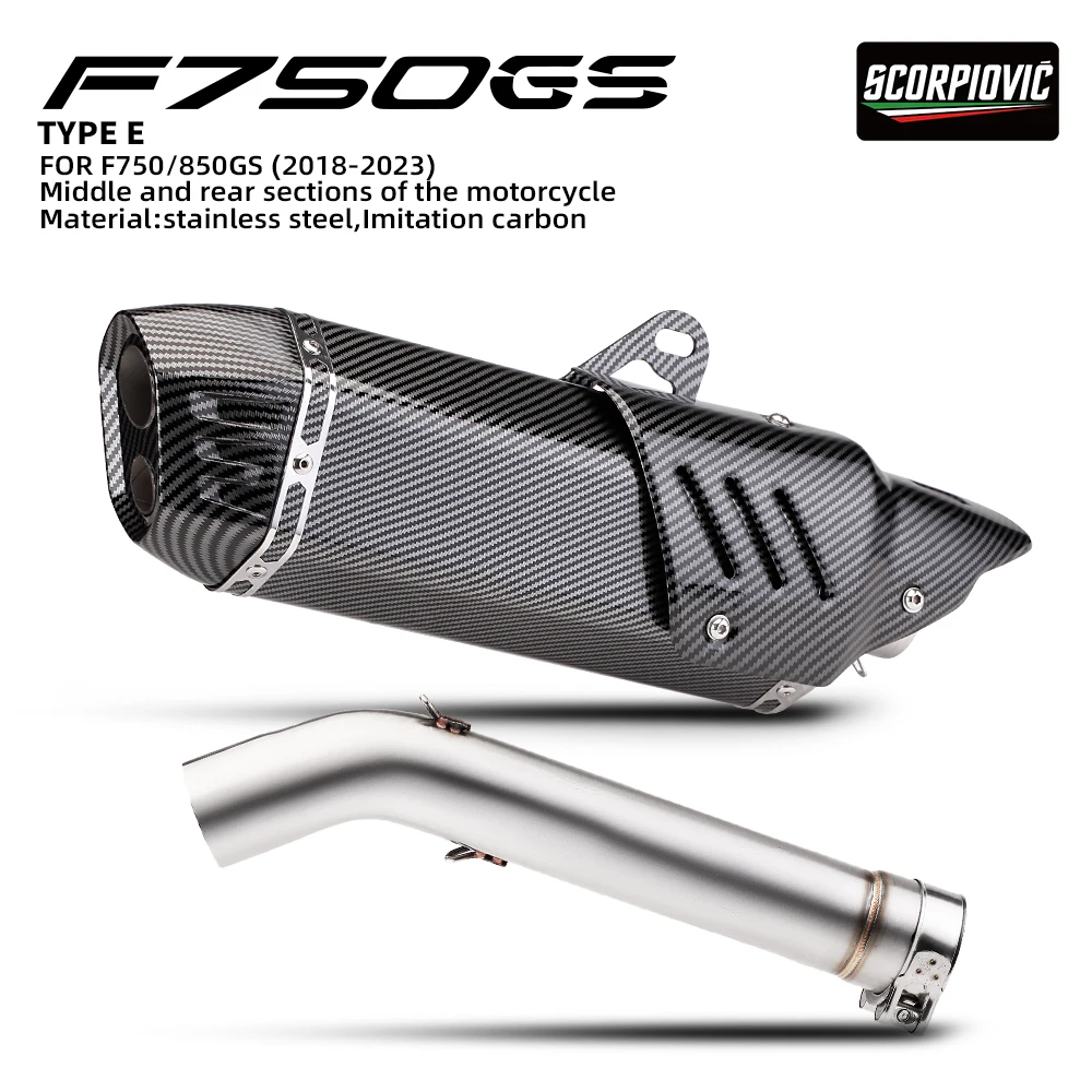 

Motorcycle Exhaust Escape Muffler Middle Link Pipe For F750GS F850GS ADV Adventure F 750 GS F 850 GS 2018 - 2023